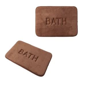 WSstore 극세사 메모리폼 발매트(80x50cm) (브라운) 욕실메모리폼발매트