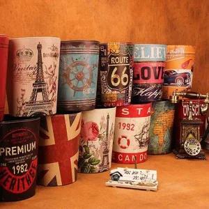 다용도 포인트 인테리어 빈티지 종이 바스켓