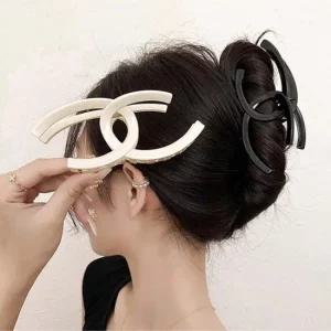 고급 명품형 엑스 헤어 집게핀 꼬임 진주 큐빅 심플 올림머리 숱 머리