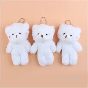 [룰루핑거] 인형 키링 곰돌이 하양 약 7x11cm (3개입) 2L-02-304