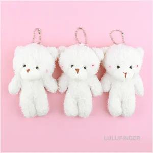 [룰루핑거] 인형 키링 곰돌이 미색 약 8.5x12cm (3개입) 2L-02-301