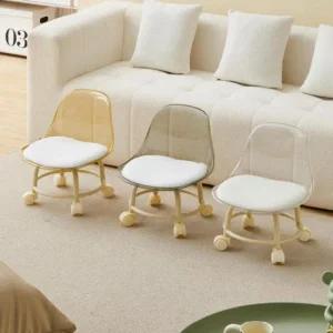 등받이 튼튼한 보조의자 미니의자 바퀴형 이동식 청소의자