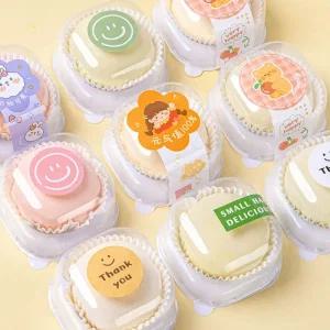 스몰 선물 2구 용기 포장 찹쌀떡 투명상자 4구 50개 화과자