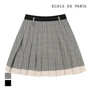 [에꼴드파리/드라로얄] 플리츠 체크 미니 스커트_RB33WSAM09Z