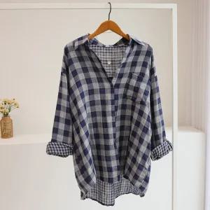 [잇수다] 베듀니 이중체크 루즈핏 셔츠 남방