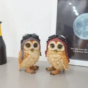 ksr 파일럿 부엉이 2P 부엉이장식품 부엉이 집들이선물 부엉이소품 풍수소품