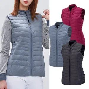 [콜핑] 니푸 여 KQV7580W 사이드 절개 여성 겨울 구스 패딩 스포츠 조끼_2