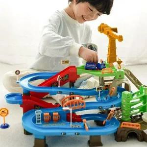 [셀러에이드]중장비 교통놀이 타워 트랙놀이 기차 원앤원 장난감차