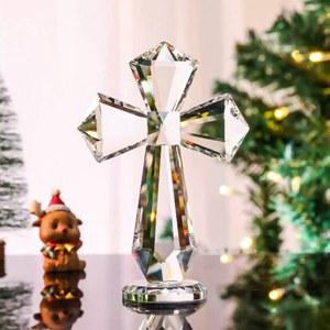 크리스탈 십자가 교회선물 수정 장식 탁상용 종교