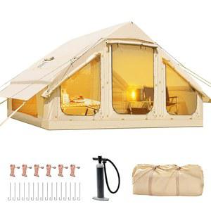 캠핑용 풍선 텐트, 핸드 펌프로 텐트 폭파, 간편한 설치 4 시즌 캠핑 성인 4/6/8인용 방수 옥스포드 에어 글램핑