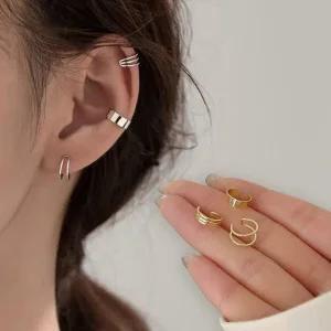 [오노마] ONM 패션 이어커프 귀안뚫는 귀걸이 3종 세트