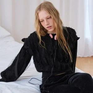 [에고이스트](대전신세계)[BLUE LABEL] 리본장식 볼륨티셔츠 (ER4OTL02)