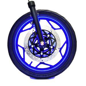 오토바이 불바퀴 오토바이휠 LED 조명 설치 무등 두 바퀴 바이크 모터사이클