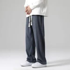 남자 츄리닝 와이드팬츠 골덴바지 겨울기모 밴딩바지 코듀로이 트레이닝 남자 융털팬츠