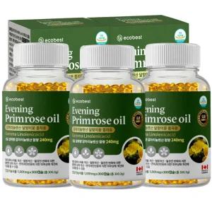 감마리놀렌산 달맞이꽃종자유 1001mg 300캡슐 3병 15개월분 GLA 240 달맞이꽃오일 여성 캐나다 직수입 건강기능식품