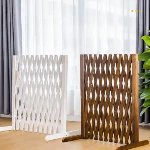 나무 안전문 펜스 울타리 길이조절 강아지 방문 가림막