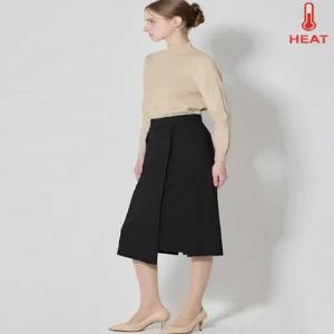 [보니스팍스][보니스팍스(Bonispax)] 슬릿 자수 언발 기모 롱스커트 (택가격 159000원)