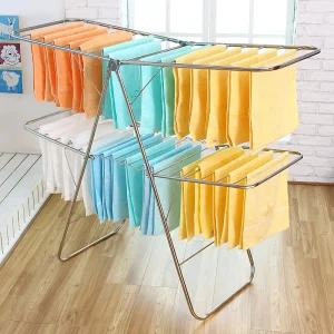 Y형 빨래건조대 올스텐 2단 플러스 / 접이식 이불 수건 베란다 빨래걸이