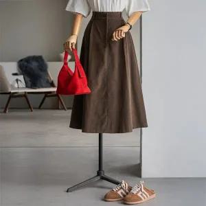 (안나앤플러스) A. 엔리 코듀로이 밴딩 스커트[스커트D0917I03] 빅사이즈