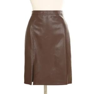 [예쎄](예쎄)   레더 슬림 미디엄 스커트 (S3WSK006A)