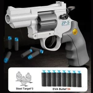 수정탄전동건 비비탄권총 풀메탈권총 ZP5 리볼버 권총 수동 소프트 다트 총알 발사기 장난감 총 무기 야외