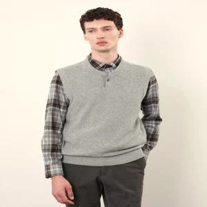 인디안웰메이드 남성 겨울 솔리드 방모 베스트(조끼) 니트 4 W 9289