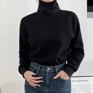 국산 여성 기모 데일리 오피스 면 목폴라 티 WDM-WSH-DGI 1830G