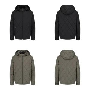 [올젠](타임스퀘어점패션관)덕다운 다이아 퀼팅 탈부착 후드 점퍼 2종1택 ZBF 4JP1203