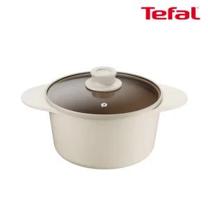 테팔 인덕션 주물 아이콘 오트밀크 양수냄비 20cm