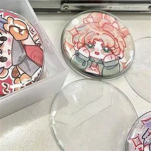 캔 뱃지 케이스 투명 수집 54mm 캔 뱃지 커버 55mm 보관함 원형 전시장 캐릭터 정리함 필름 보호 용품