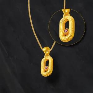 153골드 [최신]24K 순금목걸이 SJN 851N 브랜드스타일 투어머린 펜던트 목걸이 18.75g(5돈) 체인3D + 펜던트2D