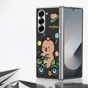 갤럭시 Z폴드7 Z폴드3 Z폴드4 Z 폴드 7 6 5 4 3 Z폴드6 Z폴드5 투명 소프트 폰 케이스 귀여운 캐릭터 DS-W1