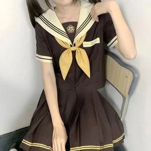 [아우트]브라운 교복 복고 유니폼 세라복