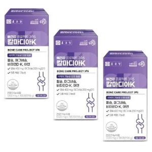 [종근당건강] 종근당 뼈 건강 프로젝트365 칼마디아K 1100mg x 180정 x 3박스 영양제 선물