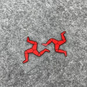 호환  TT Ile of Man 스티커 GO 레이싱 헬멧 바이저 렌즈 장식 데칼 반사 스티커 2 개