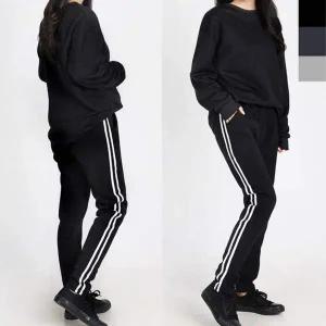 [콩심팥심]SET 여자 기모 맨투맨 두줄 트레이닝 겨울 운동복