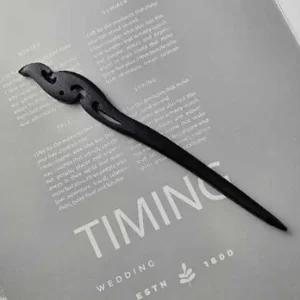 클래식나무뒤꽂이비녀 클래식올림머리비녀(불꽃)