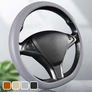 슬림핏 자동차 실리콘 핸들커버 논슬립 원형 D컷 공용