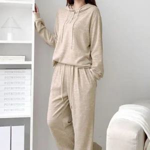 [하프클럽/]여자 긴팔후드티 가을셋업 단추 박시 세트