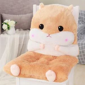 햄스터 쿠션방석 85cmx45cm 등받이쿠션 쿠션 대방석 학생방석 허리쿠션 목쿠션 등쿠션 극세사방석