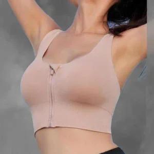 [옷자락]여성 캐주얼 운동 집업 스판 크롭 브라탑