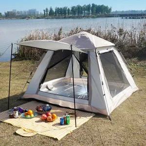 [콩심팥심]빅사각 원터치 텐트 간편피칭 캠핑 차박 야외 텐트 3인용텐트