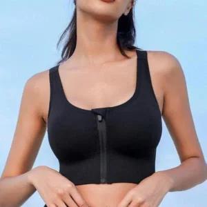 [다잇템]여성용 캐쥬얼 탱크 집업 운동 브라탑 스판