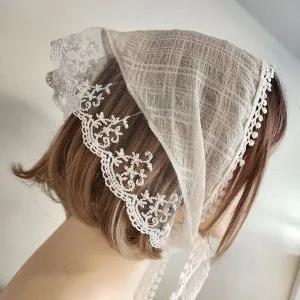 레이스 스카프 삼각형 두건