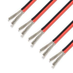 2핀 전선 주석 도금 구리 빨간색 검정색 28 26 24 22 20 18 16 AWG LED 스트립 조명용 절연 PVC 연장 케이