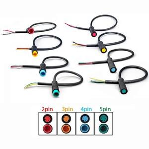 남성+여성 2핀 3핀 4핀 5핀 M8 케이블 커넥터 전기 자전거 연장 코드 버트 조인트 플러그 스쿠터 브레이크