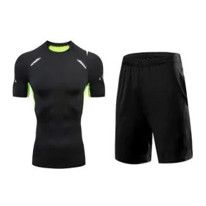 남성 기능성 트레이닝복 반팔 상하의 스포츠웨어 세트