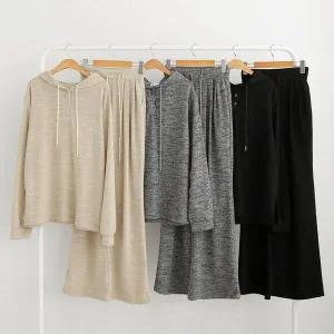 [하프클럽/]여자 통바지 박시 가을셋업 긴팔후드티 세트