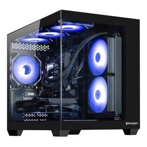 IPASON 게이밍 데스크탑 PC Ryzen5 9600X, Geforce RTX5060Ti, MSI B650M, 32GB DDR5, 1TB , 650W 골드 PSU, Wi-Fi, 리퀴드 쿨러, ARGB 팬 윈도우 11 사전 제작 새 컴퓨터