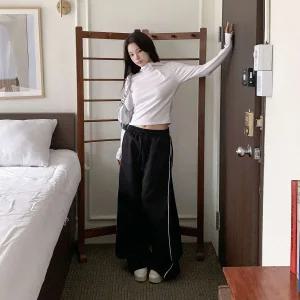 토울리 삥줄 코튼 와이드 벌룬핏 밴딩 팬츠-3color